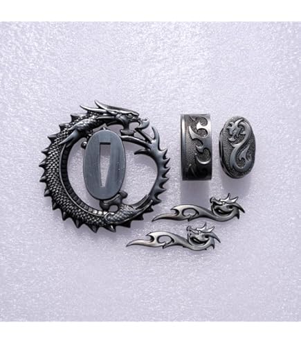 Amazon.com: 鋅合金Tsuba 護手器適用於日本武士劍武士刀
