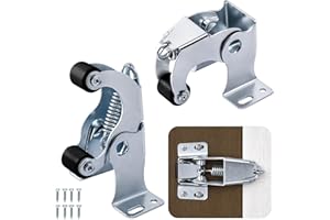 Nkiy Quen 2 Pcs Screen and Storm Door Catch, Zinc Plated Screens Door Storm Catch, Screen Doors Catches for Cabinets Cupboard