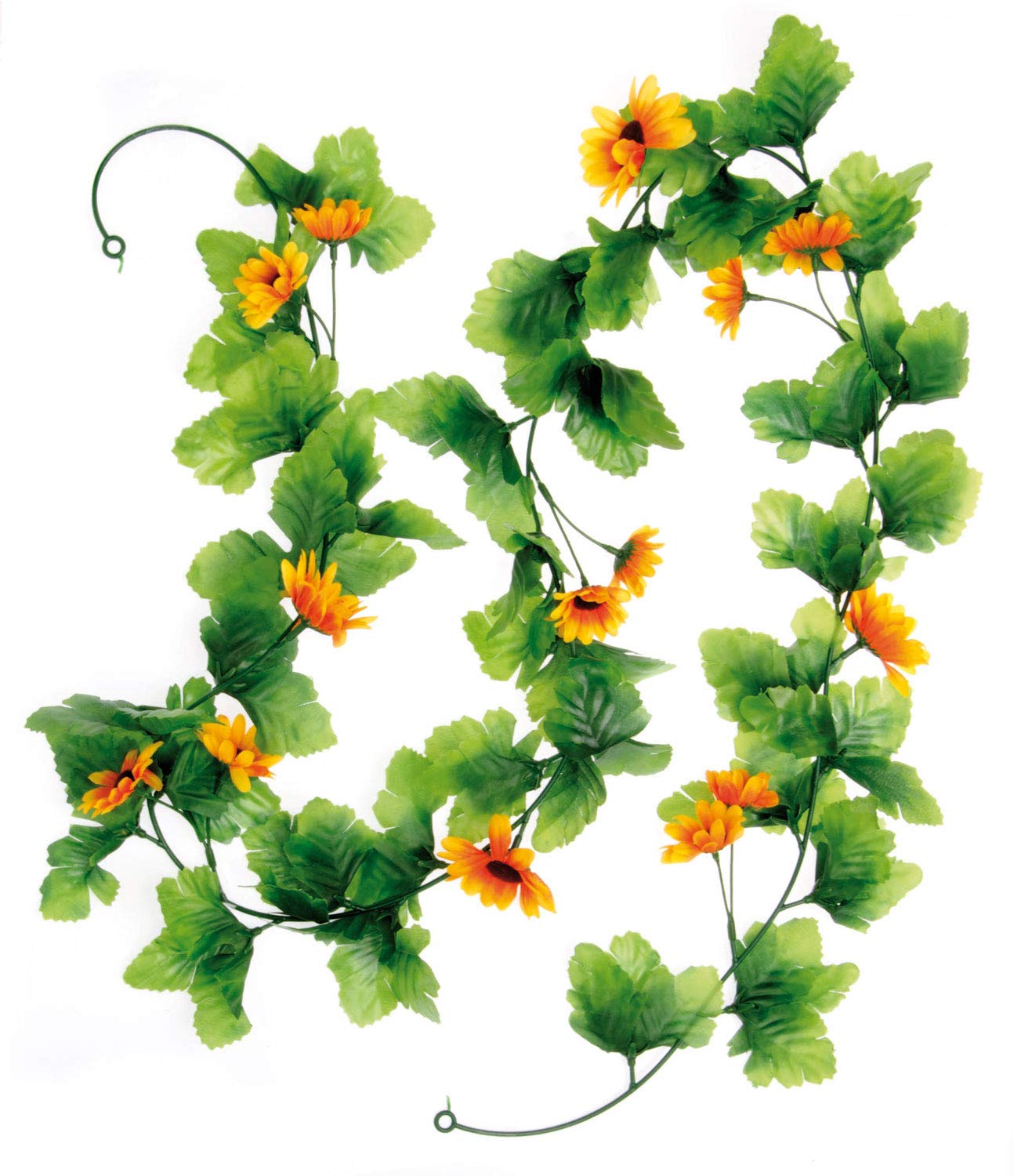 Glorex 6 3803 591 Sunflower Garland Artificial Sunflower Blossoms Approx. 160 cm Long with Eyelets for Hanging, Multi-Coloured