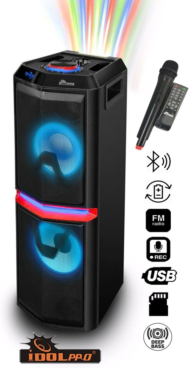 IDOlpro IPS-DJ01 Wireless Compact Portable Powerful PA Karaoke System w/ Bluetooth