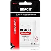 Reach Waxed Dental Floss | Effective Plaque Removal, Extra Wide Cleaning Surface | Shred Resistance & Tension, Slides Smoothl
