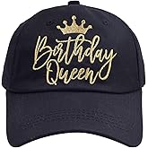 Birthday Party Hats Funny Birthday Queen Squad Embroidery Adjustable Baseball Cap for Women