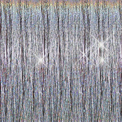 20" Hair Tinsel 100 Strands - Sparkling Silver