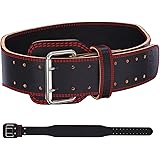 ProFitness Weight Lifting Belt (4 Inchs Wide) - Comfortable & Durable Pre Broken-in Genuine Leather - Great Lower Back & Lumb