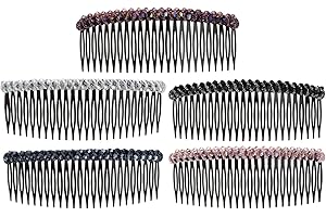 MAJORMENCH Decorative Rhinestone Hair Insert Combs 5Pcs Side Barrettes for Women’S Elegant Hairstyling and