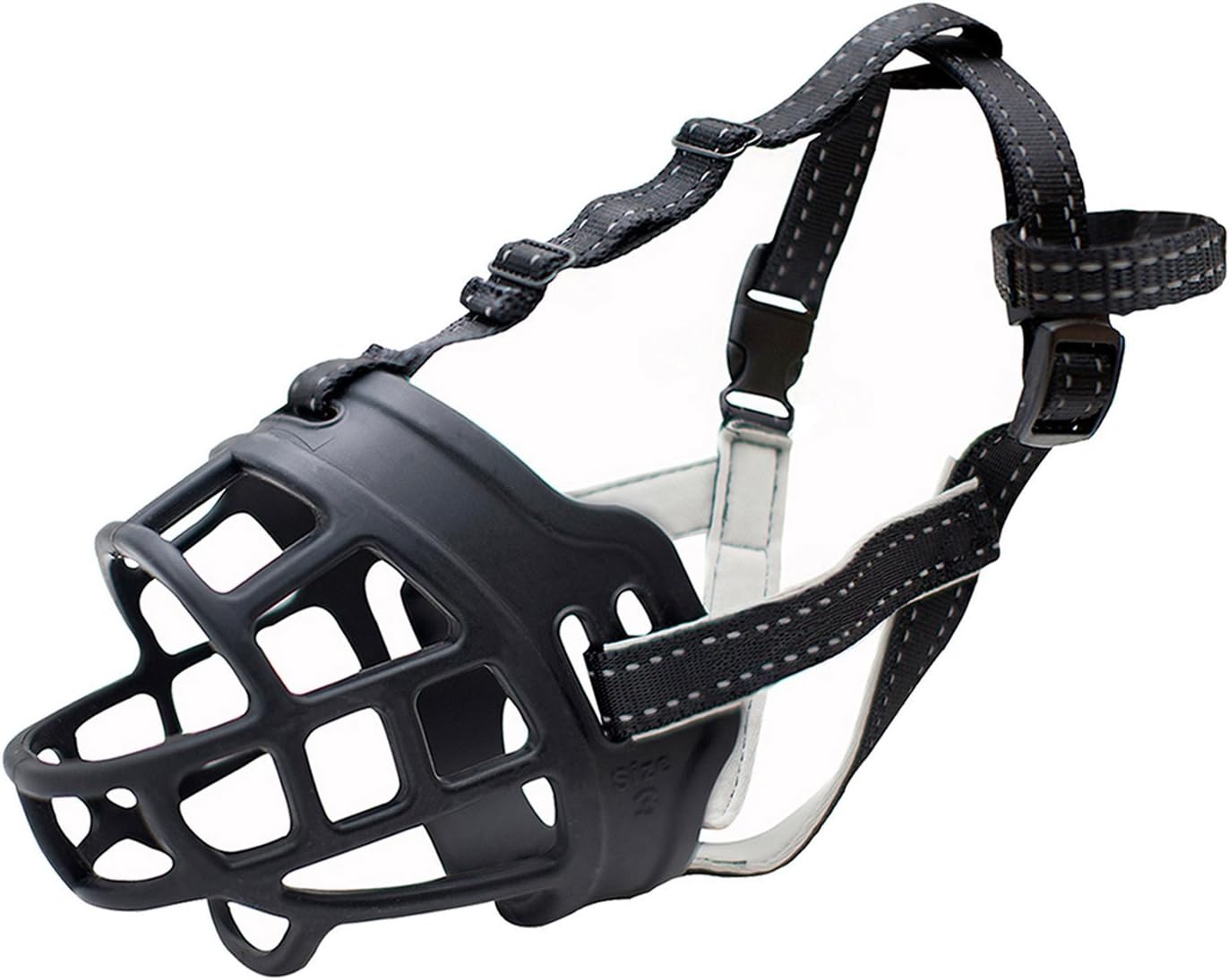 Silicone Basket Dog Muzzles, Breathable and Adjustable, Allows Drinking, Panting, and Eating,Large(size 4)