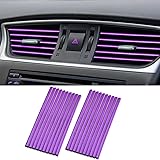 OBVIS 20 Pcs Purple Car Vent Outlet Trim Strip