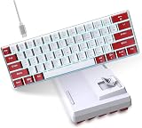 Snpurdiri Wireless 60% Mechanical Keyboard Red Switch White LED Backlit view 2