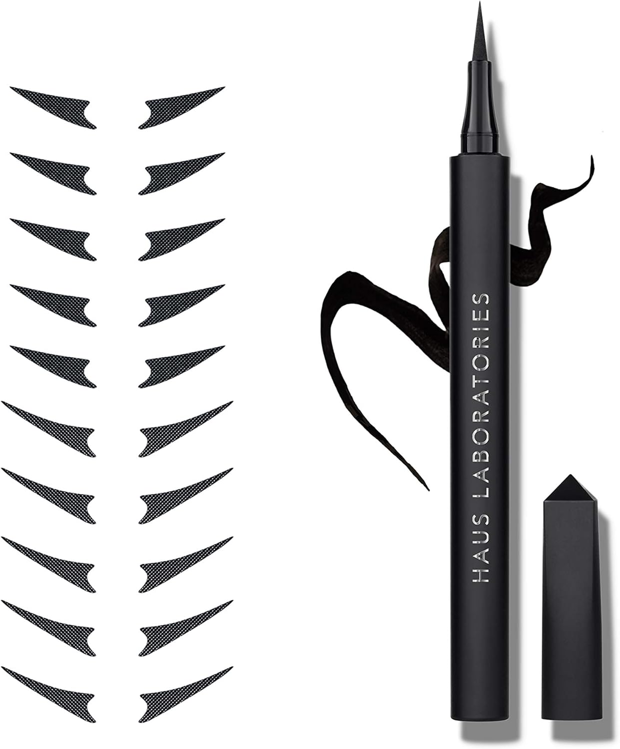 haus laboratories by lady gaga eye armor kit vloeibare eyelinerpen in zwart en wingtip stickers flexibele en nauwkeurige viltpunt voor langdurige vleugelooglidstreken 2 delige set amazon nl beauty persoonlijke verzorging