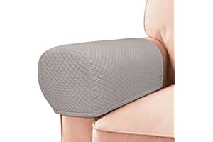 Roytub Stretch Couch Arm Covers, Breathable Armrest Covers for Sofas and Chairs Arm Covers Keep Home Clean, Scratch-Resistant Sofa Arm Covers Protect and Decorate Your Sofa(Medium, Taupe, 2PCS)