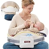 Momcozy CozyPro Nursing Pillow - All Around Lumbar & Arm Support - Safety Guard, Firm & Springy Memory Foam-Stable, Ergonomic