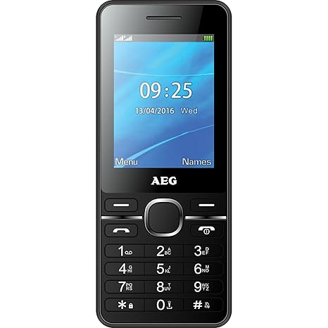 AEG M1250 - Dual SIM Handy mit 2.4' Farbdisplay, Bluetooth, Kamera und Taschenlampe - Schwarz