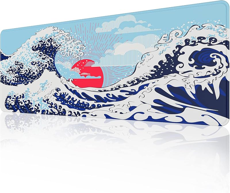 EFISH Kanagawa Surfing Mouse Pad Extended Large 31.5x11.8x0.12 in