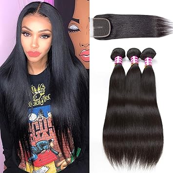 Amazon Com Onlyou Mink Brazilian Straight Hair Bundles With