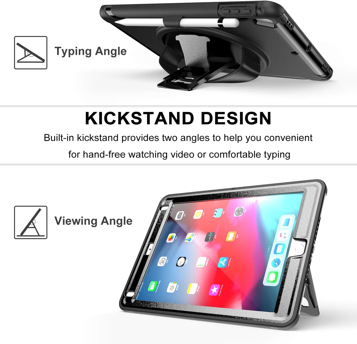 MadeRy Shockproof Rugged Case for iPad 2018 & 2017 9.7" / iPad Pro 9.7" / iPad Air 2 / iPad Air - Image 4
