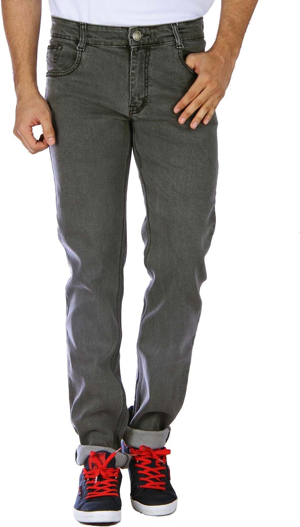 Men's Regular Fit Jeans (Light Grey)