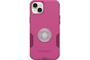 OtterBox Bundle: COMMUTER SERIES Case for iPhone 14 PLUS - (INTO THE FUCHSIA) + PopSockets PopGrip - (CLEAR/GLITTER/SILVER)