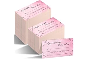 Seajan 1000 Pcs Appointment Cards Bulk Appointment Reminder Cards for Client Business, Hair Salon, Dental Office, Massage Therapist, Grooming, Hairdresser, Medical Doctors and More(Daily, Pink)