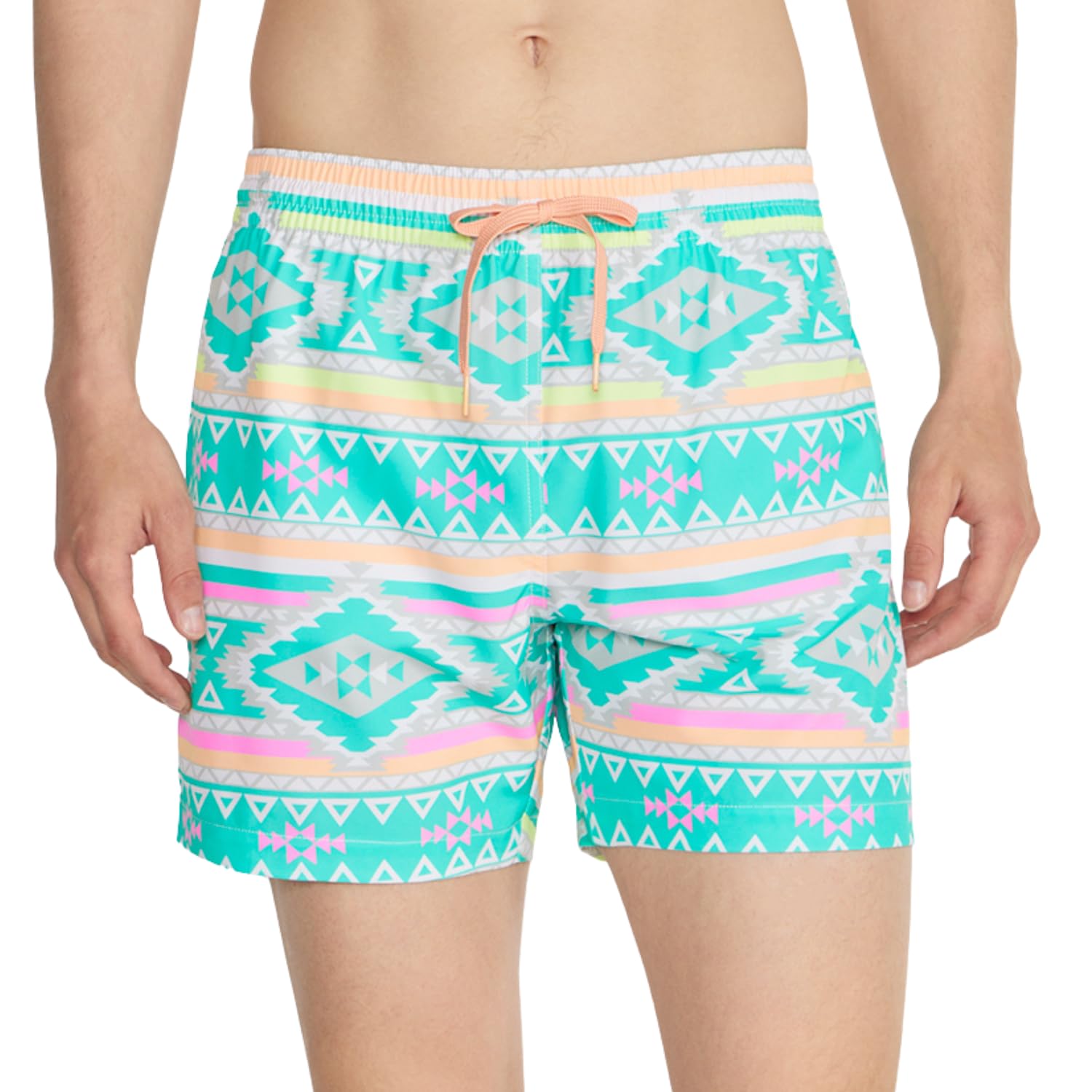 Chubbies Mens Swim Trunks – Mens Swim Shorts with 4-Way Stretch, 5.5” Beach Shorts with Elastic Waist, Drawstring, Mesh Lining, UPF 50+ (En Fuegos, 3X-Large) Image