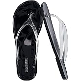CUSHIONAIRE Splash Jelly Flip Flops for Women With Flexible Sole, Soft Footbed Summer Sandals for Women