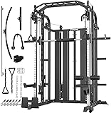 DONOW Smith Machine with Weight Stacks Power Cage