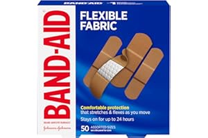 BAND-AIDBrand Flexible Fabric Adhesive Bandages for Minor Wound Care, Assorted Sizes, Family Pack, Cover and Protect Minor Wo
