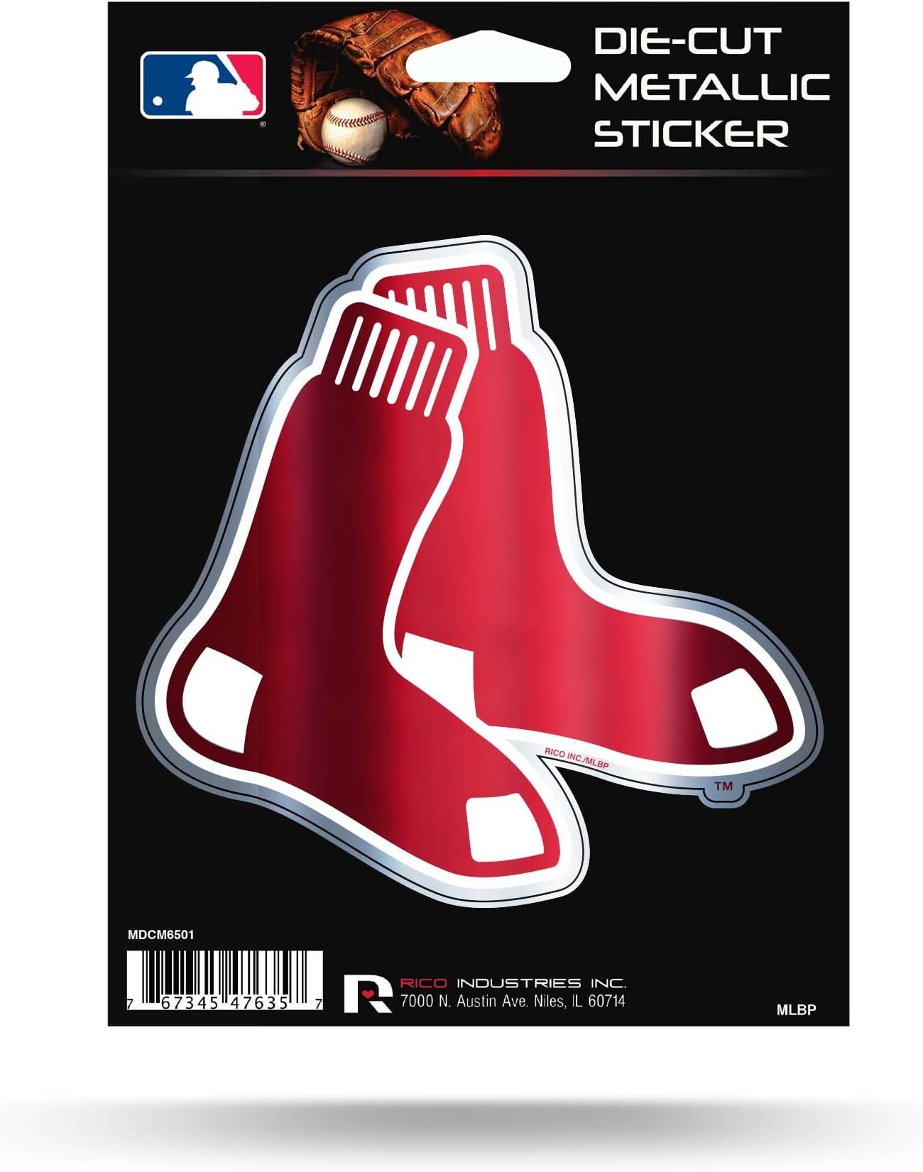 Rico Industries Red Sox Die Cut Metallic Sticker