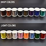 Phecda Sport 16 Colors 150 Deniers Fly Tying Thread Lightly Waxed Multi Filament Yarn Fly Tying Materials