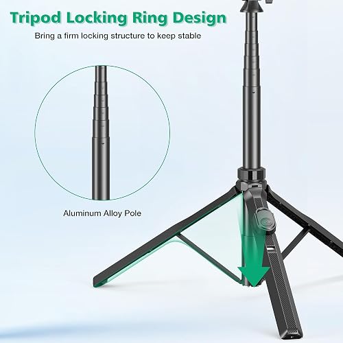 Tripod For Phone- Cell Phone Tripod With 360° Horizontal And 90° Vertical Rotation, Portable 1/4 Inch Screw Multifunction Tripod Stand, Aluminum Alloy Legs With Non-Slip Rubber