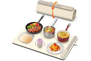 iTRUSOU Electric Warming Tray - Full Surface Heating,Rollable & Portable,Premium Silicone Nano-Material,3 Temperature Settings,Auto Shut-Off -Versatile Food Warmer for Gatherings,Parties,Everyday Use