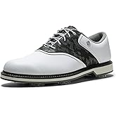 FootJoy Men's FJ Originals Golf Shoe, White/Grey/Multi, 7.5 Wide