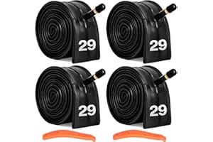 HAKULA MATATA 4 Pcs 16/20/24/26/29 Inch x 1.75-2.125/2.3 Bike Tube with AV 35 Valve Stem, MTB Bicycle Butyl Inner Tube Replacement for Mountain Bikes, 4Packs (Schrader Valve 35mm)