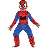 Boys Spiderman and His Amazing Friends Costume | Kids Jumpsuit and Mask for Halloween, Superhero Dress Up