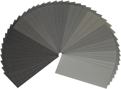 STE BRUAM Sandpaper 42 Sheets 120-3000 Grit Wet Dry 9x3.6 Inch