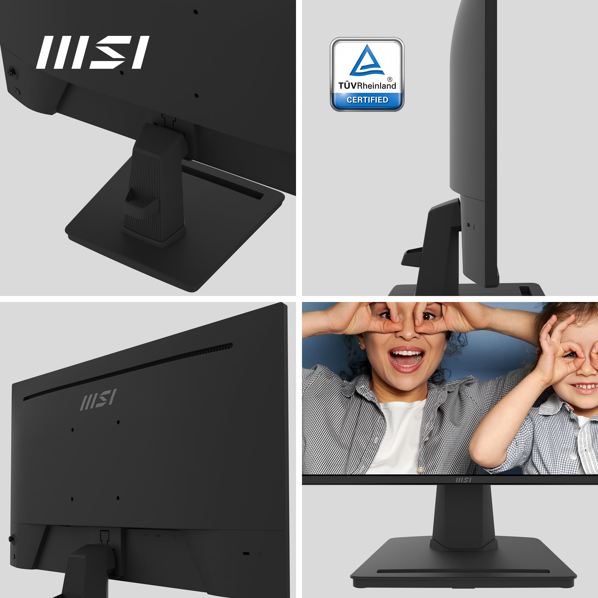MSI PRO MP252 24.5 Inch Full HD Office Monitor - 1920 x 1080 IPS Panel, 100 Hz, Eye-Friendly Screen, Built-in Speakers, Tilt-Adjustable - HDMI 1.4b, D-Sub (VGA) 3