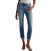 AG Womens Mari Mid Rise Slim Straight Crop Jean