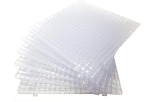 Creator's Waffle Grid 6-Pack Clear Modular Surface for Glass Cutting, Small Parts, Debris, or Liquid Containment. Use at Home