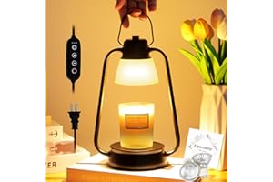 CANMEIJIA Candle Warmer Lamp with Timer & Dimmable Electric Candle Warmer Light for All Jar Candles,Wax Warmer Lamp for Home Decor for Mothers Day Gifts(2*Bulbs Included)