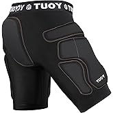 Dialudon Football Girdle Adult Padded Compression Shorts 5-Pads Girdle Hip and Thigh Protector for Baseball Football Basketball Black