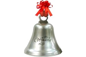 Bevin Bells “It’s a Wonderful Life” Steel Christmas Ornament | Official Movie Keepsake Bell | Red Hanging Cord, Gift Box & Tag | Holiday Tree Decoration Gift, Christmas Decoration, Wedding Gifts