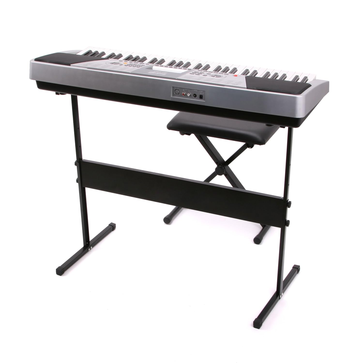 RockJam RJ661 61 Key Electronic Interactive Teaching Piano Keyboard With Stand Stool And