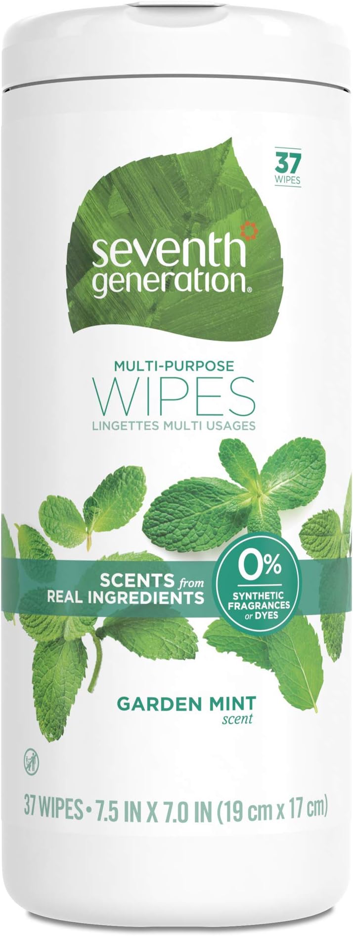 Seventh Generation Multi Purpose Wipes, Garden Mint Scent, 37 Count