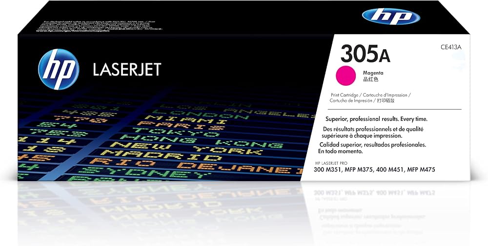 HP CE413A 305A Original Magenta LaserJet Toner Cartridge Single Pack