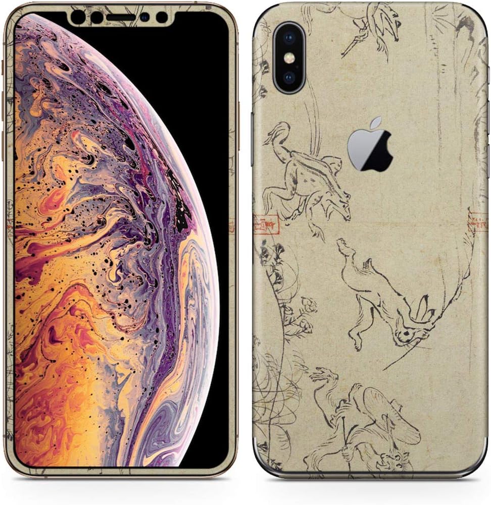 igsticker iPhone Xs Max Skin Sticker Full Body Coverage Vinyl Decal - Dustproof Anti-Scratch for Apple iphonexs max xsmaxfull-011485-ds Japanese Style Japanese Pattern Animal