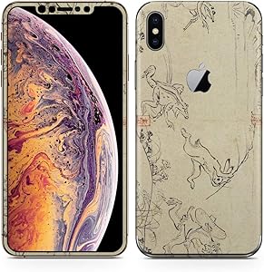 igsticker iPhone Xs Max Skin Sticker Full Body Coverage Vinyl Decal - Dustproof Anti-Scratch for Apple iphonexs max xsmaxfull-011485-ds Japanese Style Japanese Pattern Animal