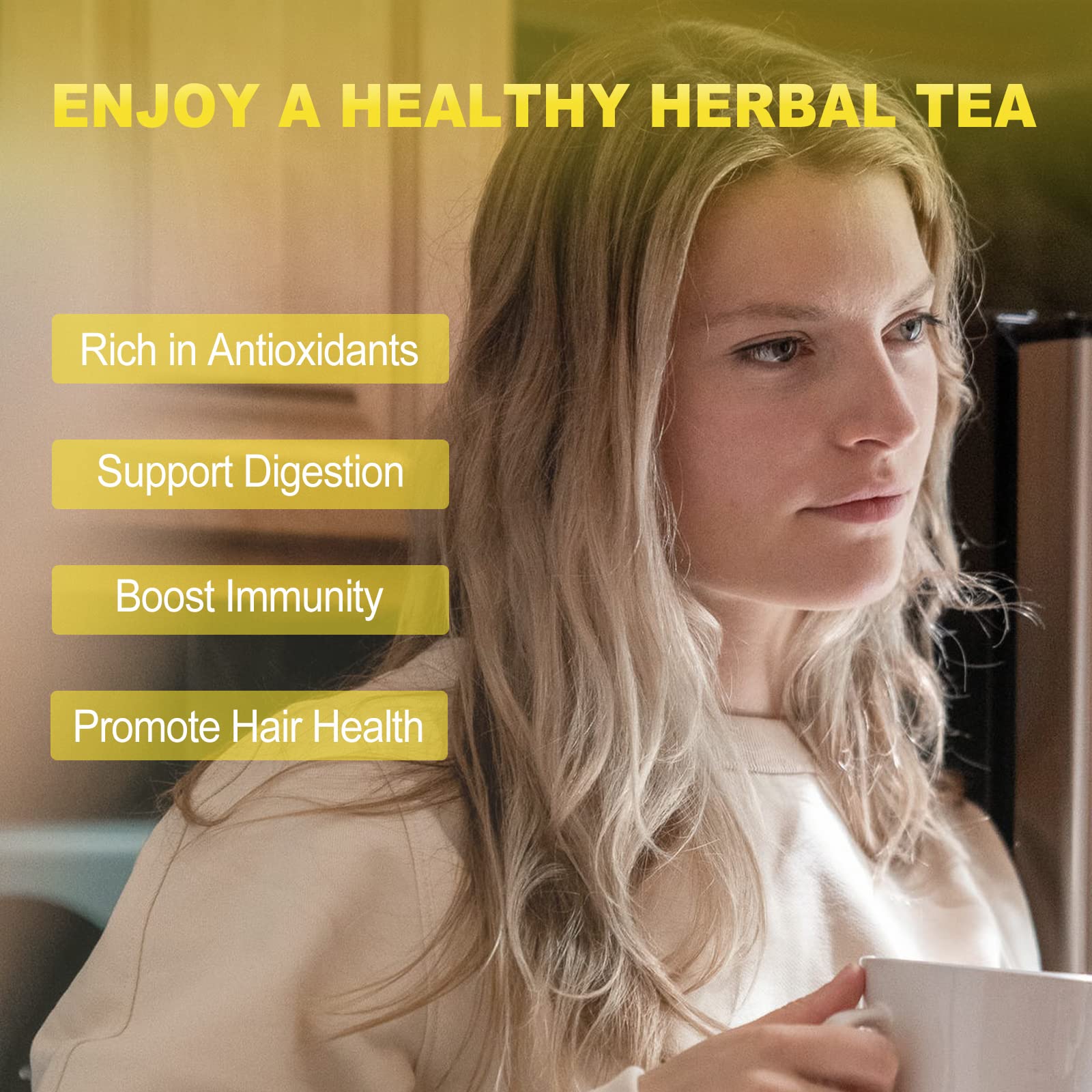 FullChea Burdock Root Tea Bags, 40 Teabags, 2.5g/bag - Premium Burdock Root - Non-GMO - Naturally Caffeine-free Herbal Tea - Aid in Digestion & Improving Liver Health