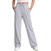 NUMYEAN Girls Sweatpants Straight Leg French Terry Joggers Baggy Sweatpants for Teen Girls Size 7-14Y