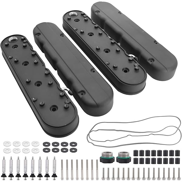 がございま Tektall LS SB フィンンド鋳造アルミニウムバルブカバー コイルマウントとカバー付き ブラック B09ZHVCDW2