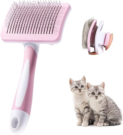 Vinabo Cat Dog Comb Brush Self Cleaning Slicker Grooming Tool