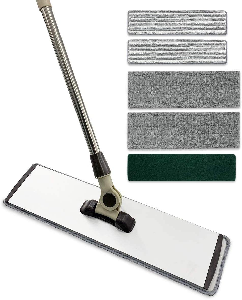 mayshine 18″ Professional Microfiber Mop, Adjustable Stainless Steel